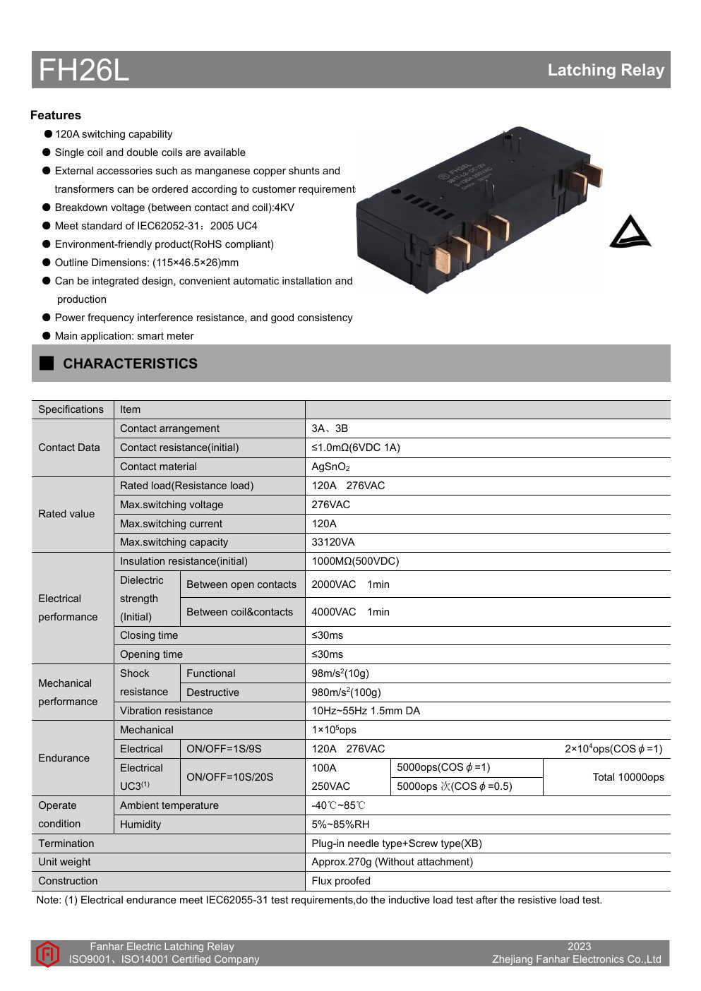 FH26L datasheet page 1