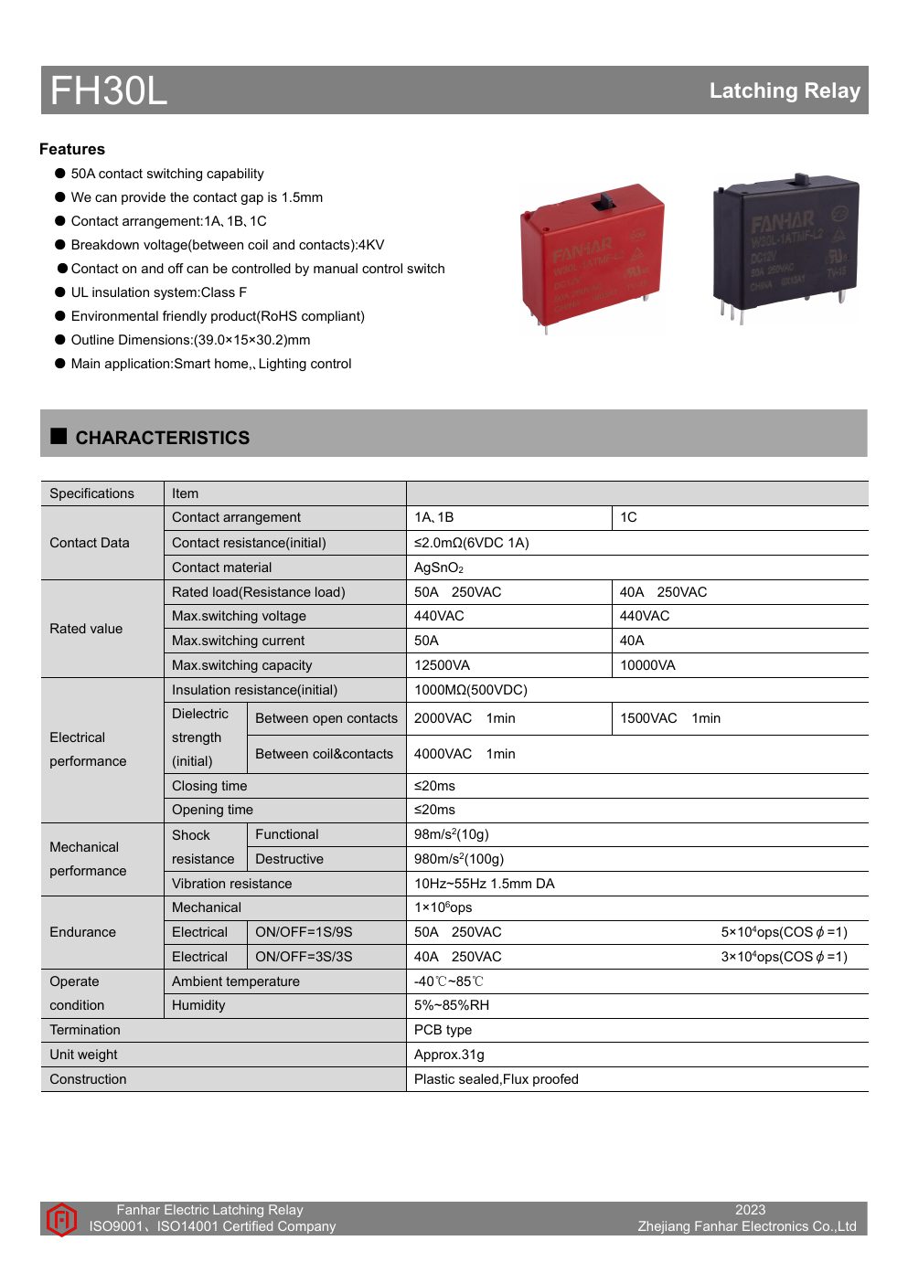 FH30L datasheet page 1