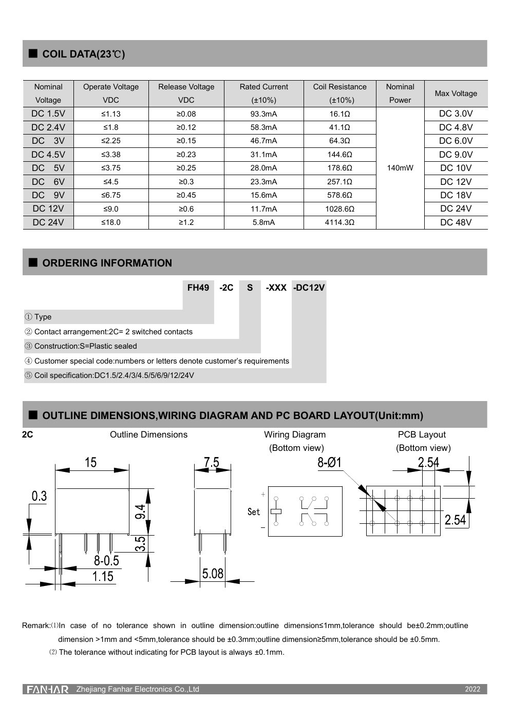 FH49 datasheet page 2
