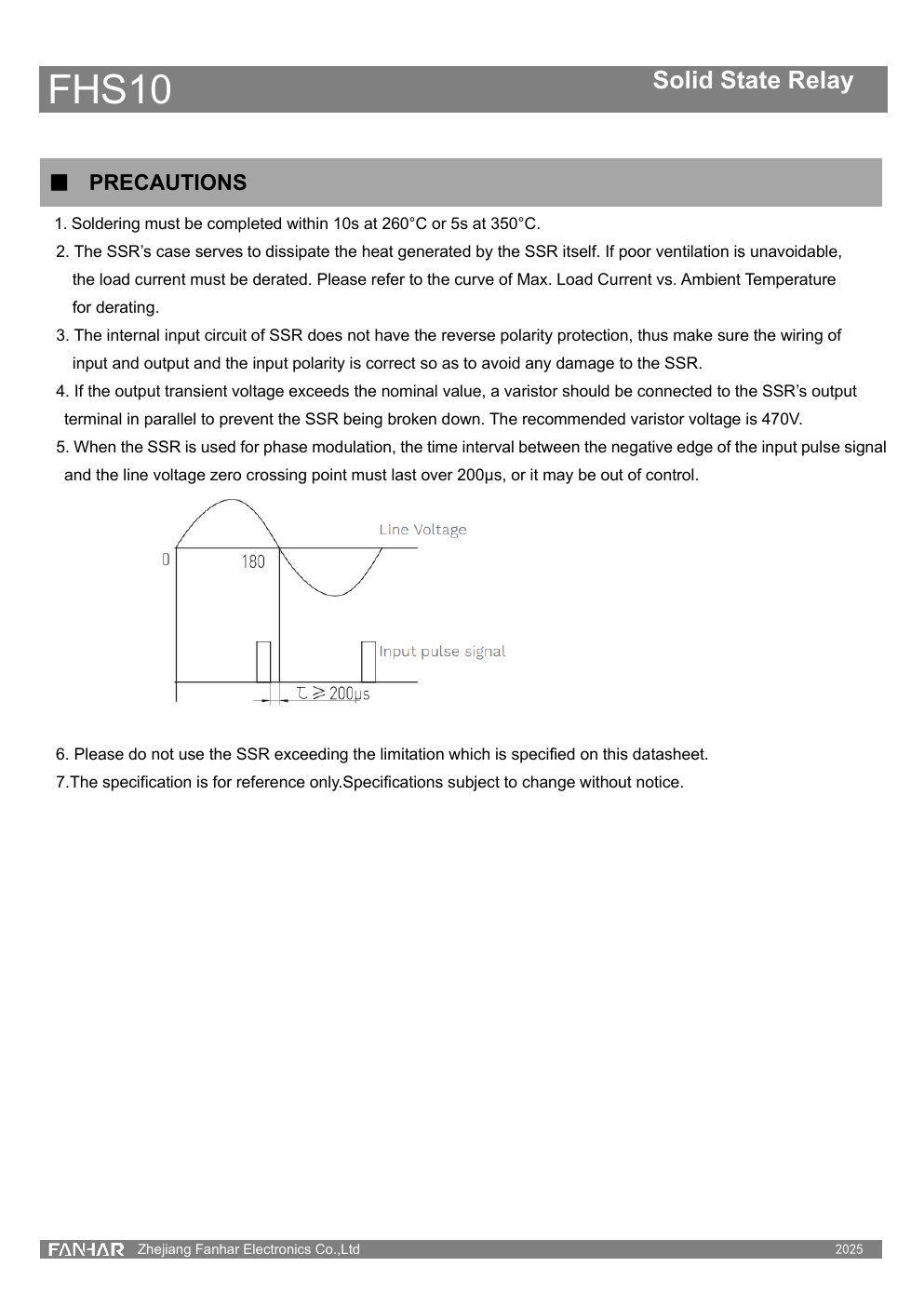 FHS10 datasheet page 4